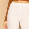 Pantalones blancos de cintura elástica alta Paraíso de la Moda | PdM